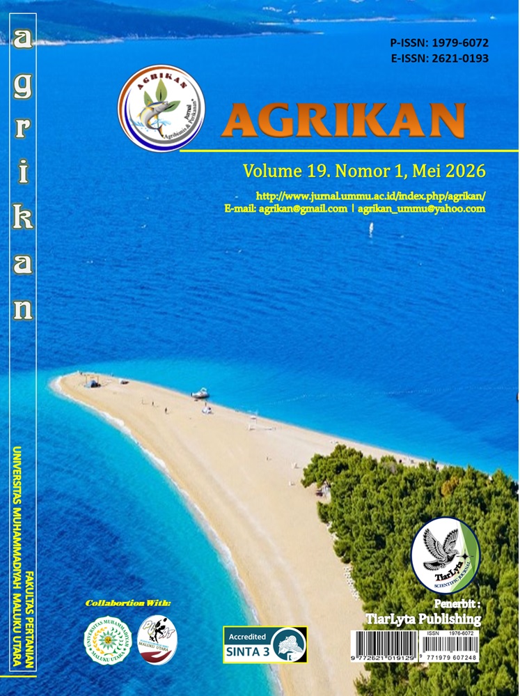 					View Vol. 19 No. 2 (2026): Agrikan: Jurnal Agribisnis Perikanan
				